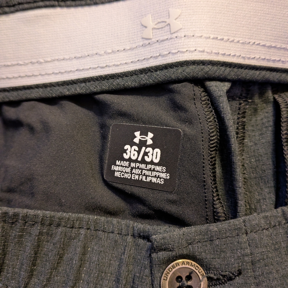 Under Armour Black and Gray Golf Pants